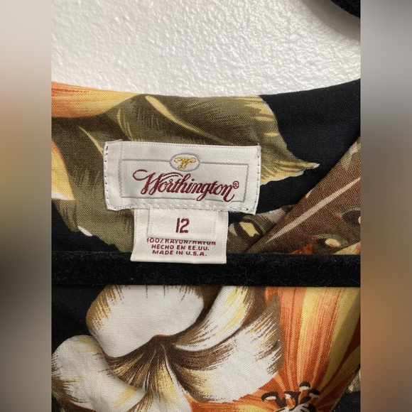 3/$15 Worthington Vintage Floral Slip Dress Women’s 12 Tropical Summer 90’s FLAW - Picture 2 of 9